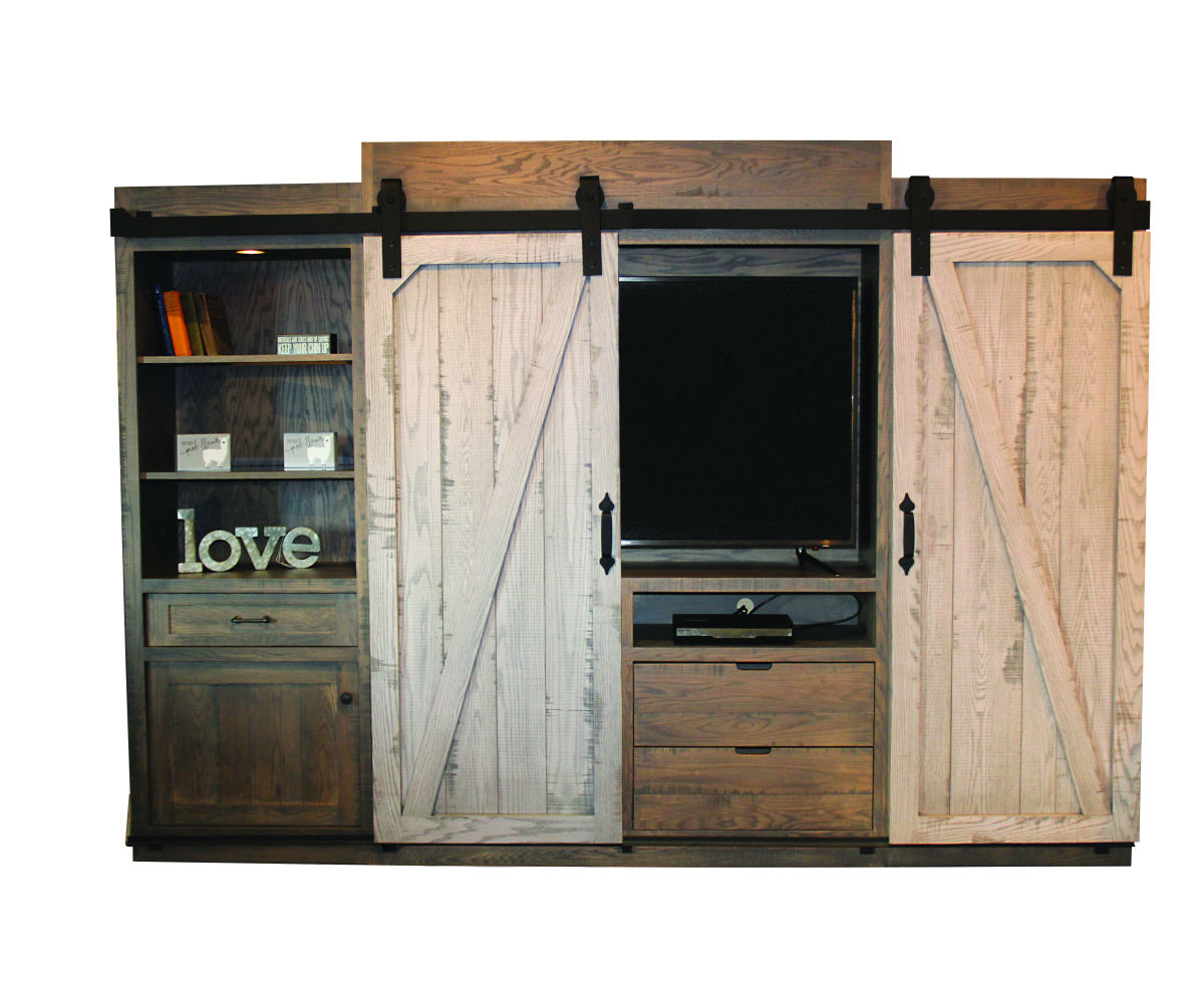 Sliding Barn Door Entertainment Center Black Buggy Furniture
