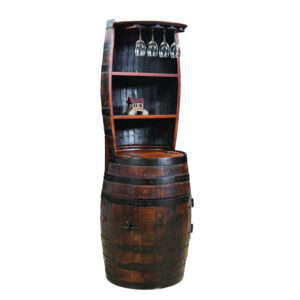 Barrel Hutch with Shelf
