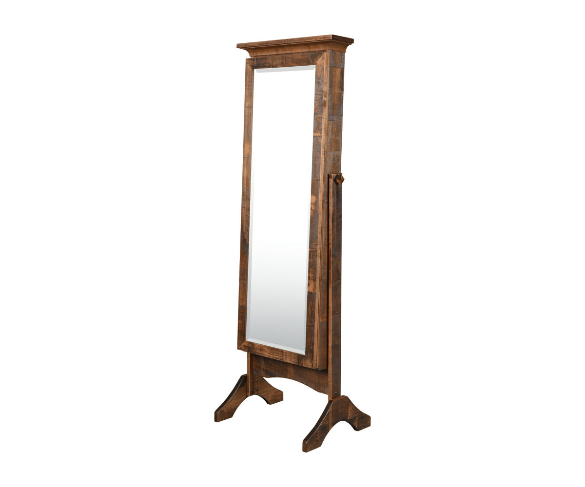 Ruff Sawn Cheval Mirror