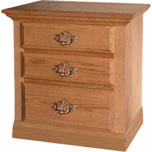 Traditional 3 Drawer Nightstand