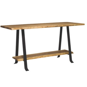Live Edge Bar Table with Alpha Base