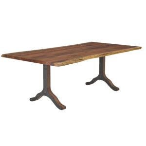 Live Edge Dining Table with Strada Base