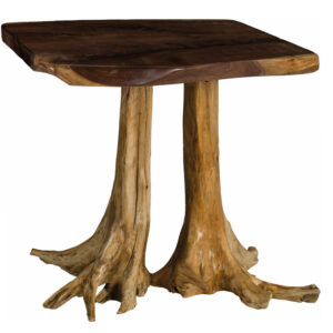 Live Edge End Table with Stump Base