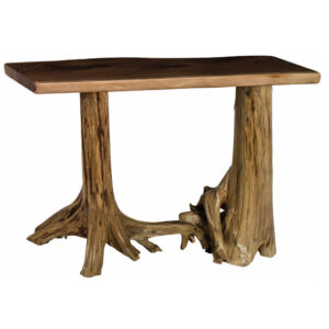 Live Edge Hall Table with Stump Base