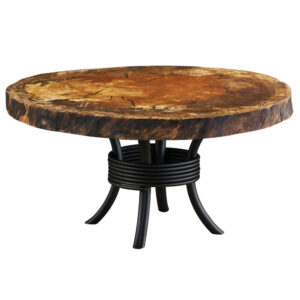 Spalted Sycamore Coffee Table - Round-A-Bout Base