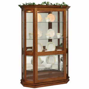 Angled Picture Frame With Sliding Door Curio