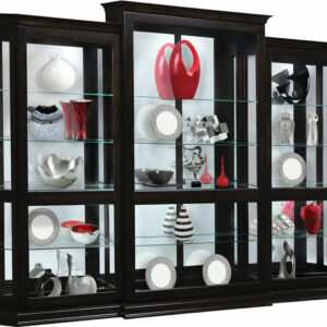 Deluxe Sliding Door Curio 3 Piece Set
