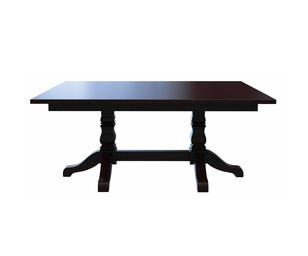 Square Tulip Double Pedestal Table