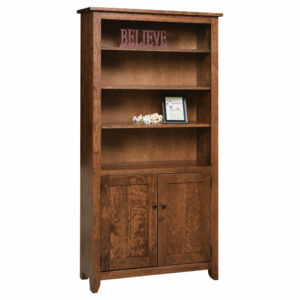Modern Mission Bookcase with Doors