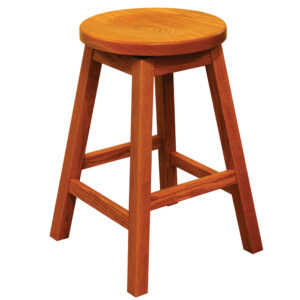 24" Mission Bar Stool w/ Round Swivel Seat