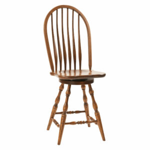 Bent Feather Bow Swivel Barstool