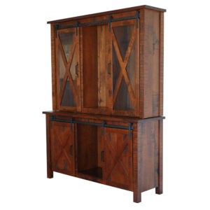 Sliding Barn Floor 3 Door Hutch