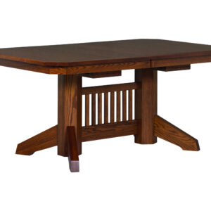 Franklin Mission Double Pedestal Table