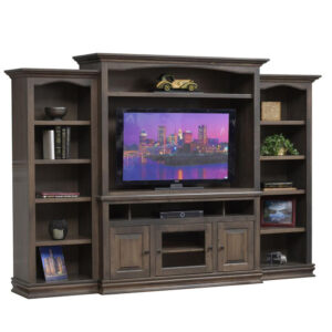 Burlington Entertainment Center With Open Bookcases