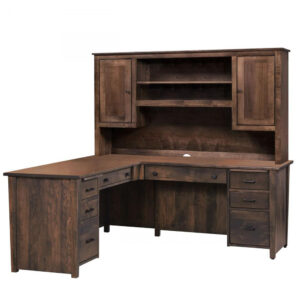 Woodland Shaker L-Desk With Hutch