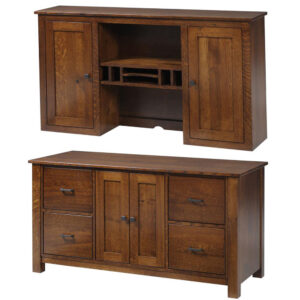 Clark Mission Modular 60" Credenza With Hutch