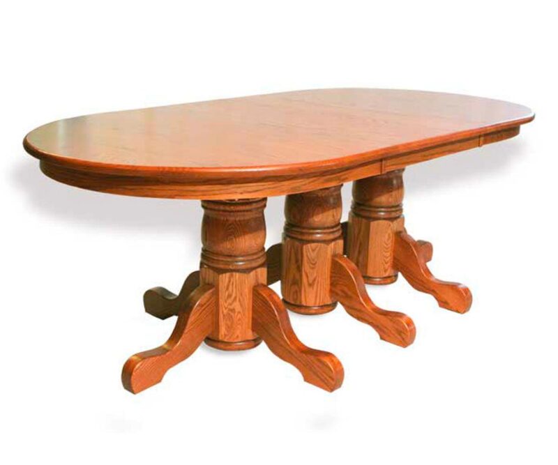 Triple Single Pedestal Table