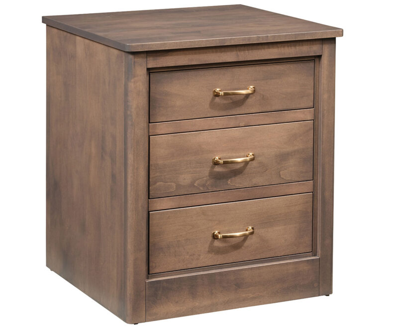 Vermilion Three Drawer Nightstand