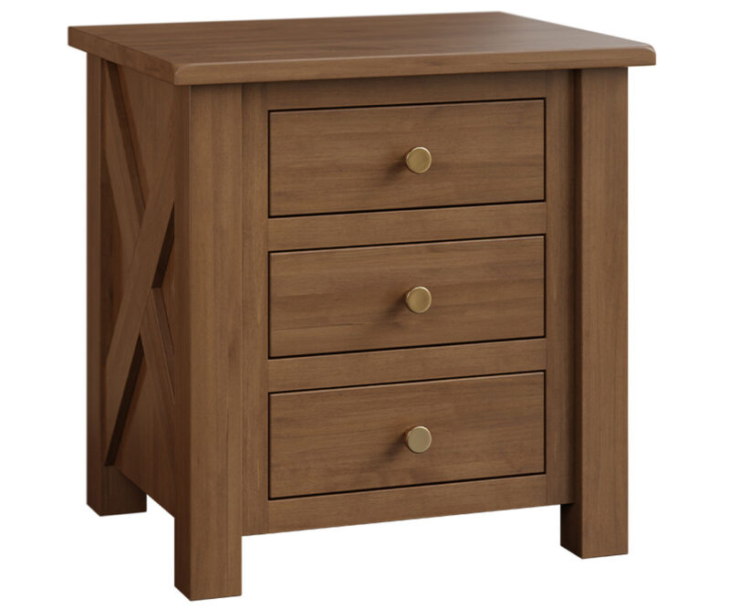 Highlander 3 Drawer Nightstand
