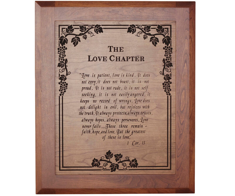 The Love Chapter Plaque