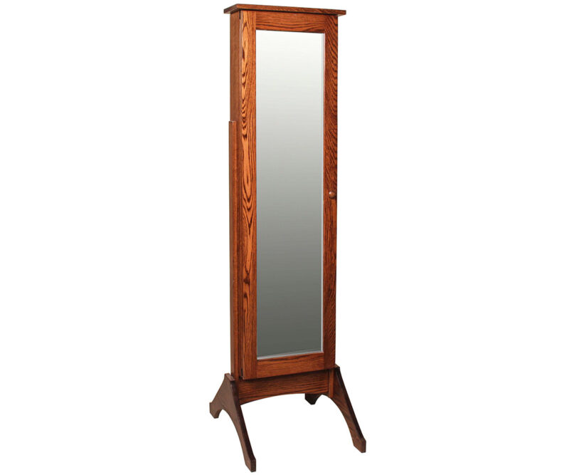 Plain Jewelry Mirror with Sliding Door