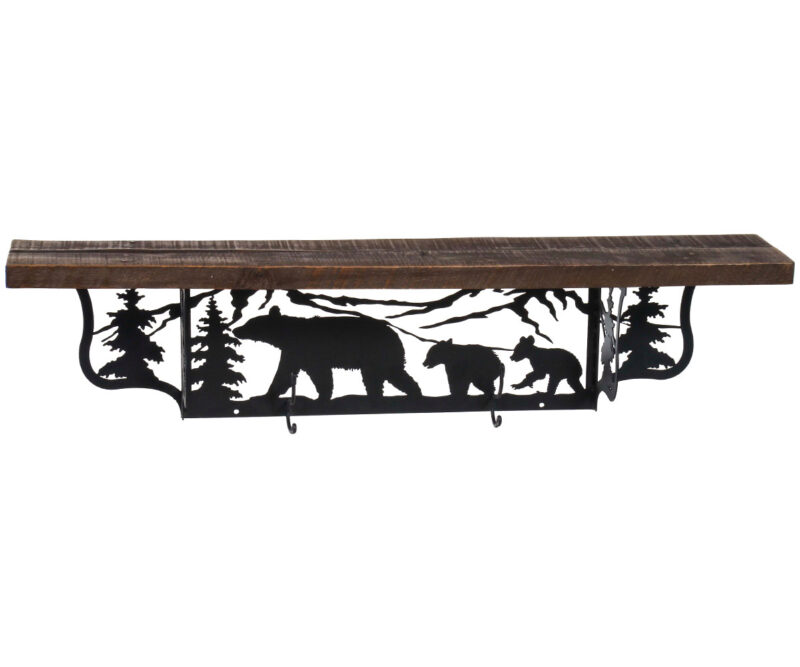 Rustic Shelf with Bear