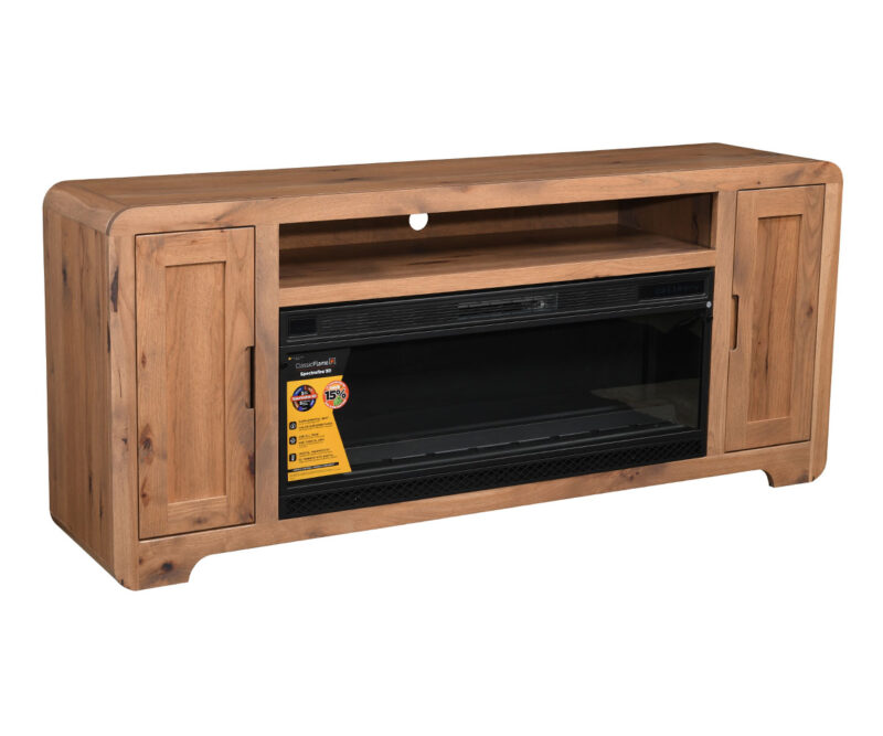 Europa TV Stand With Fireplace - 70"W