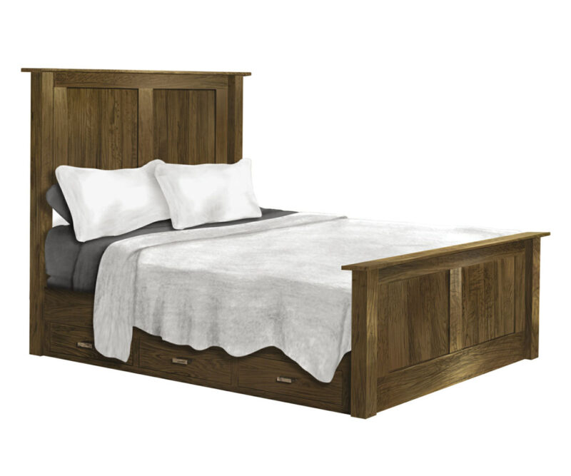 Heritage Panel Bed with Storage Rails