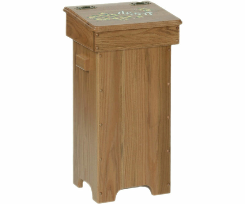 Trash Can Holder With Painted Lid