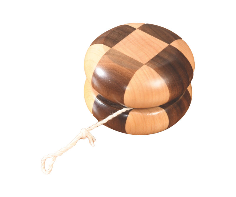 Checkered Yo Yo With Maple & Walnut