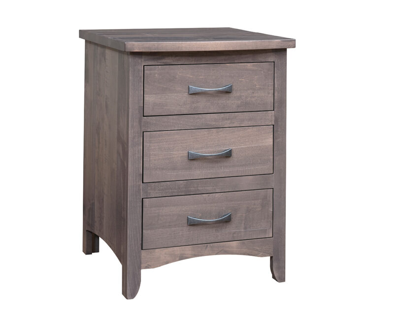 Roxbury Rustic Smooth 3 Drawer Nightstand
