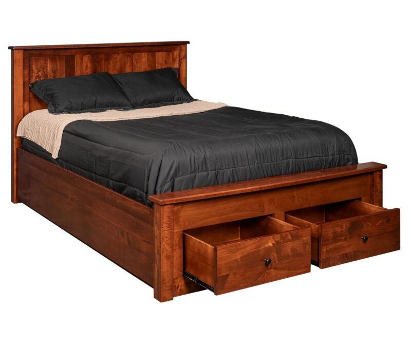 Shaker Panel Bed With Footboard Storage
