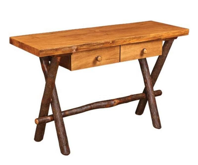 Millcreek Live Edge Sofa Table With Two Drawers