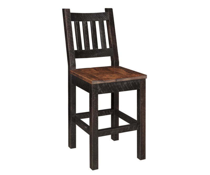 24" Roughcut Maplewood Bar Stool With Back