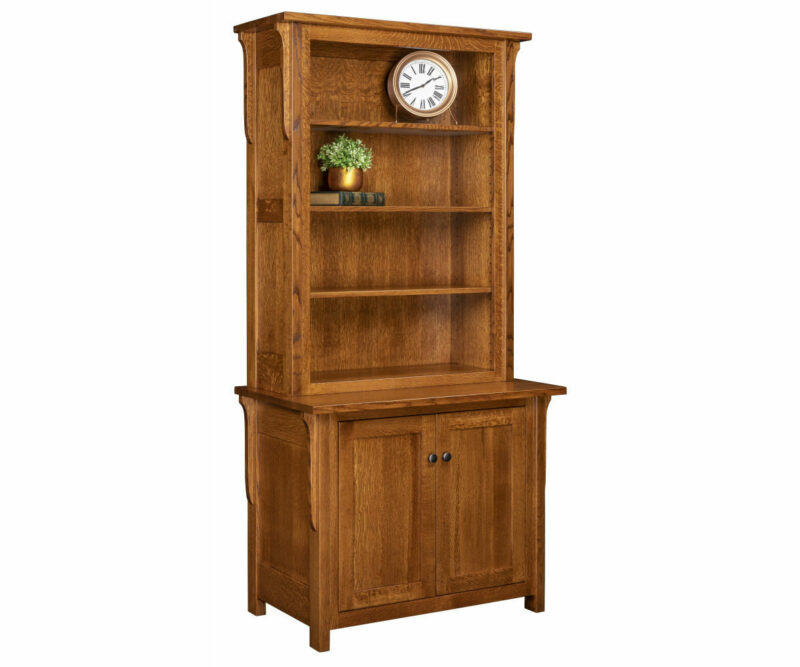 Boston 2 Door Credenza with Bookcase Topper