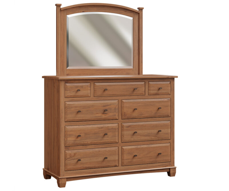 Bella Dresser with Cap Arched Mirror