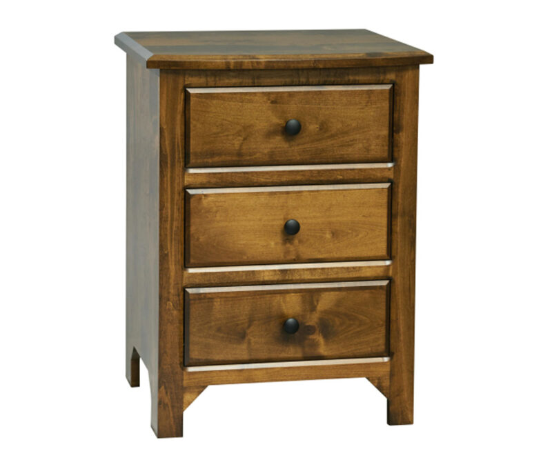 Old World Mission 3 Drawer Night Stand