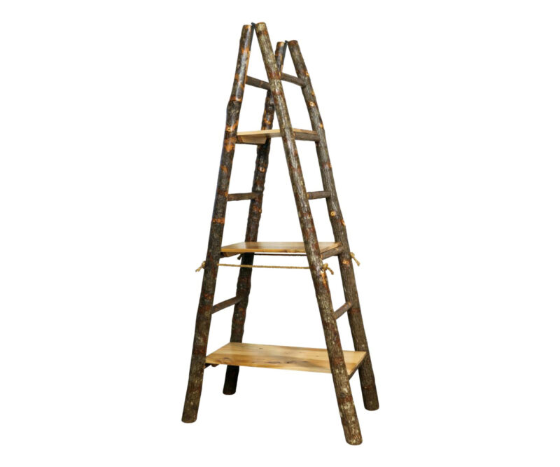 Showcase Ladder With 3 Solid Shelves