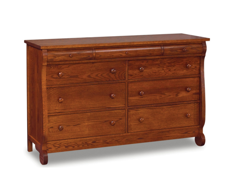 Old Classic Sleigh 9 Drawer Mule Dresser