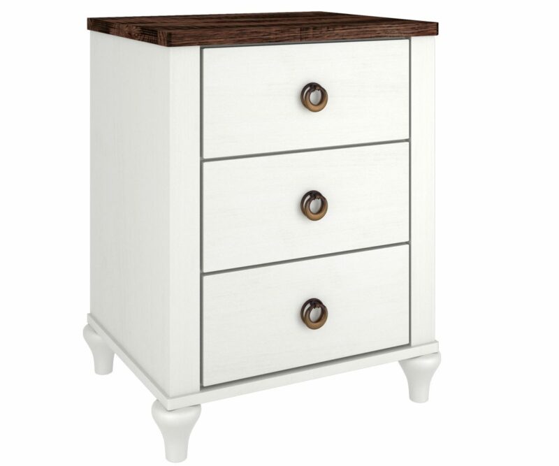 Alcan Three-Drawer Nightstand