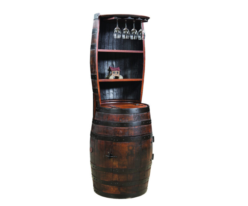 Barrel Hutch with Shelf