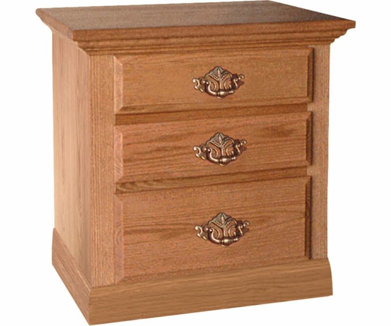 Traditional 3 Drawer Nightstand