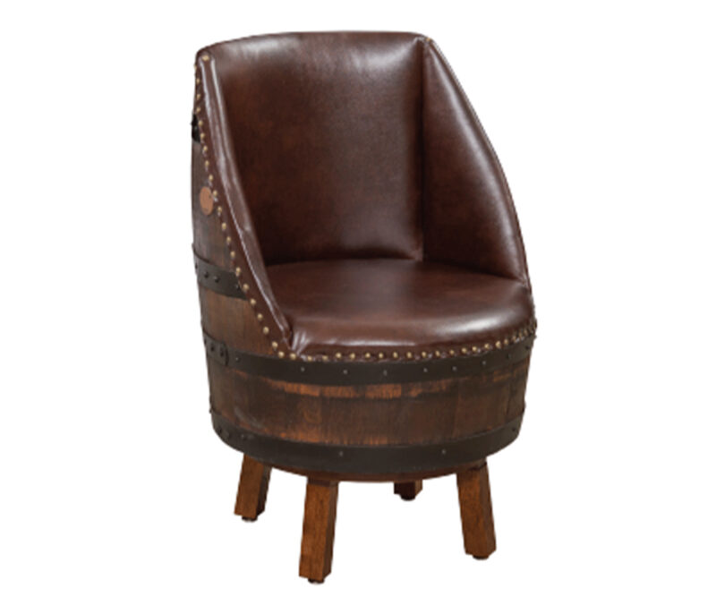 Upholstered Barrel Stool