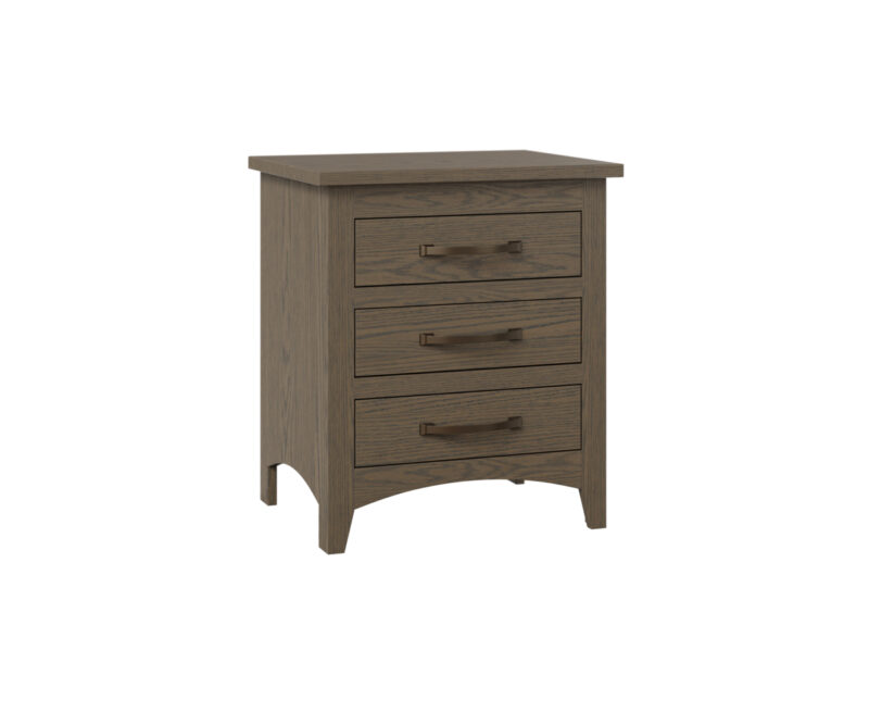 Glacier 3 Drawer Nightstand