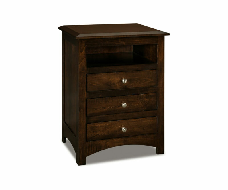 Finland 3 Drawer Nightstand With Opening