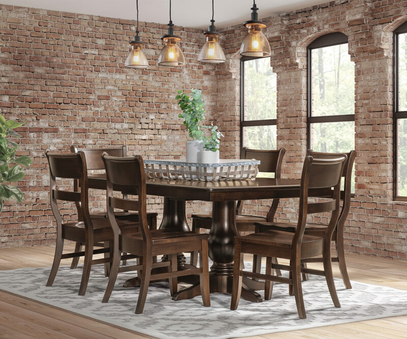 Auburn Double Pedestal Table Collection