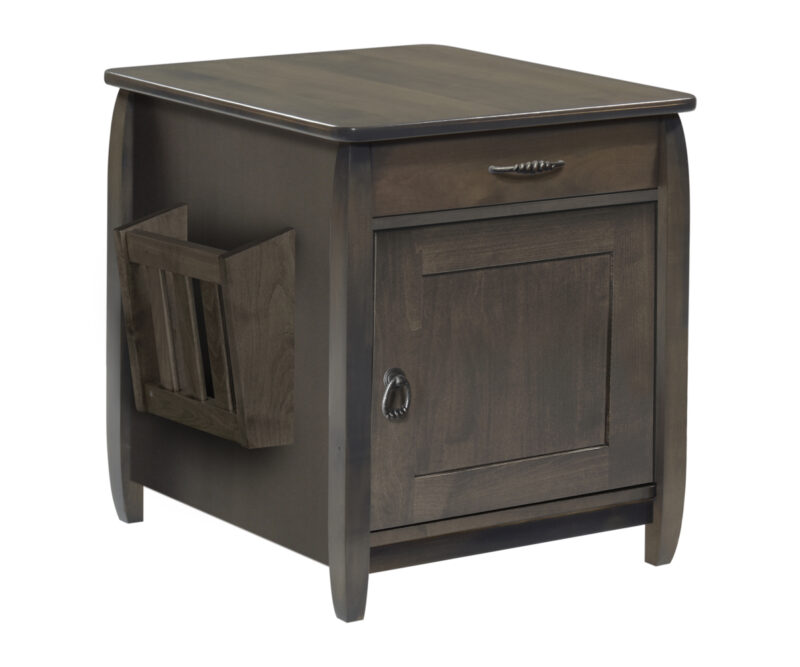 Apache Enclosed End Table with Magazine Rack
