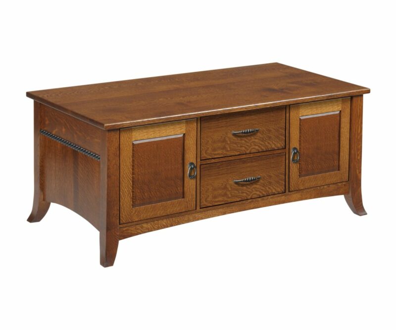 Cranberry Enclosed Lift Top Coffee Table