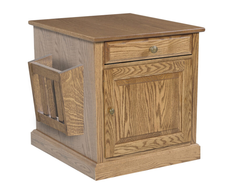 Riverview Enclosed End Table with Magazine Rack