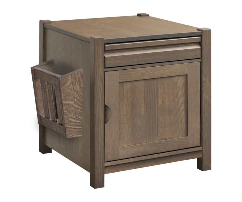 Fresno Enclosed End Table with Magazine Rack